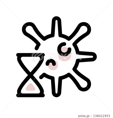 A minimal flat design icon with a modern look incubation period 136012953