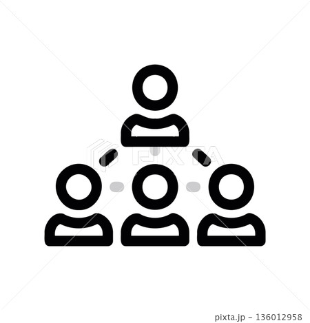 A minimal flat design icon with a modern look boss, employee A minimal flat design icon with a modern look boss, employee 136012958