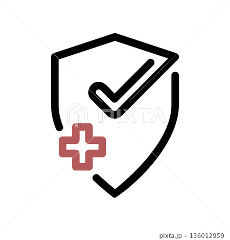 A minimal flat design icon with a modern look health insurance 136012959