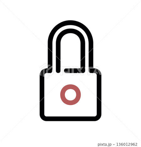 A minimal flat design icon with a modern look padlock A minimal flat design icon with a modern look padlock 136012962