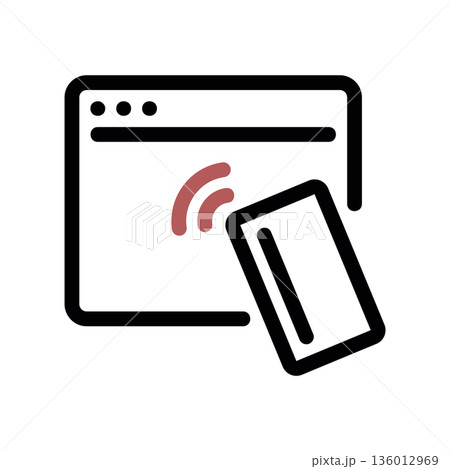 A minimal flat design icon with a modern look online payment 136012969
