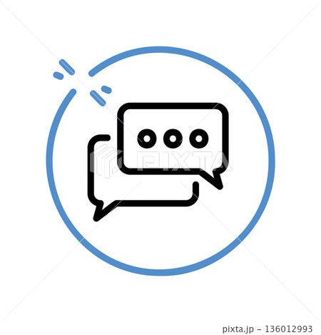 A minimal flat design icon with a modern look chat, dialog 136012993
