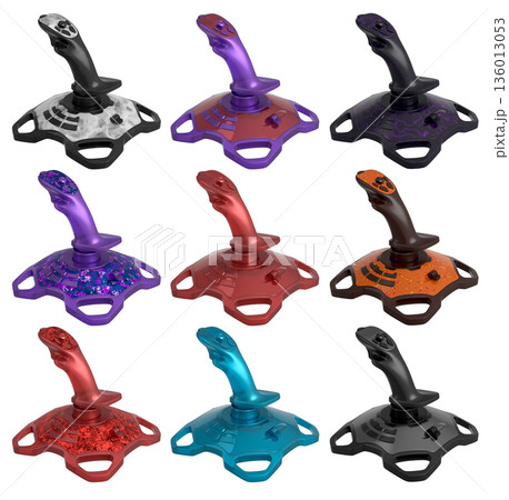 Joystick controllers for flight simulator offer incredibly immersive gaming experiences 136013053