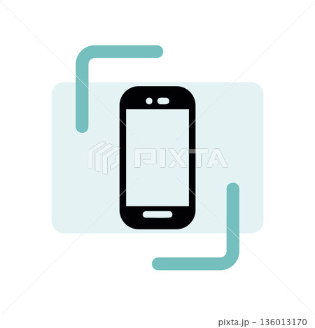 A minimal flat design icon with a modern look smartphone 136013170