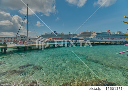 Cozumel, Mexico-December 16 2025:Cozumel is a major Caribbean cruise hub with three main terminals. It is one of the busiest ports in Mexico Cozumel, Mexico-December 16 2025:Cozumel is a major Caribbean cruise hub with three main terminals. It is one of the busiest ports in Mexico 136013714