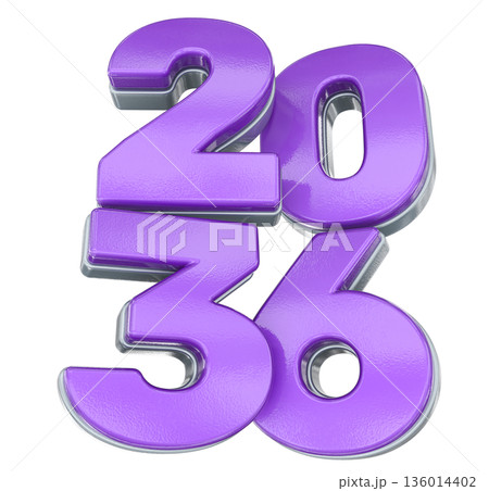 number set of number 2036, 3d render 3d number set of number 2036, 3d render 3d 136014402