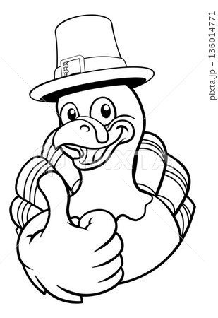 Turkey Thanksgiving Cartoon Bird Christmas Mascot Turkey Thanksgiving Cartoon Bird Christmas Mascot 136014771