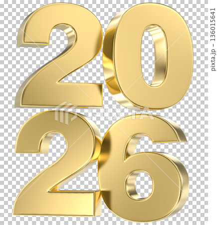 set of golden number 2026 3d realistic 3d gold set of golden number 2026 3d realistic 3d gold 136015641