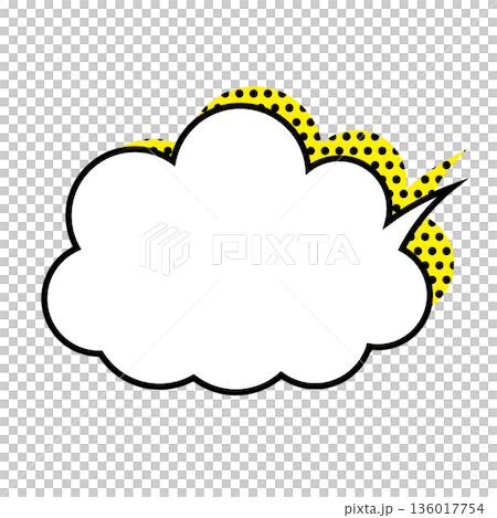 Simple speech bubble illustration - Fluffy Simple speech bubble illustration - Fluffy 136017754