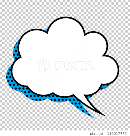 Simple speech bubble illustration - Fluffy Simple speech bubble illustration - Fluffy 136017773