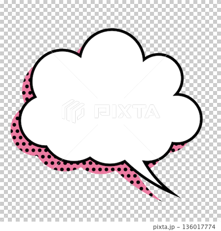 Simple speech bubble illustration - Fluffy Simple speech bubble illustration - Fluffy 136017774