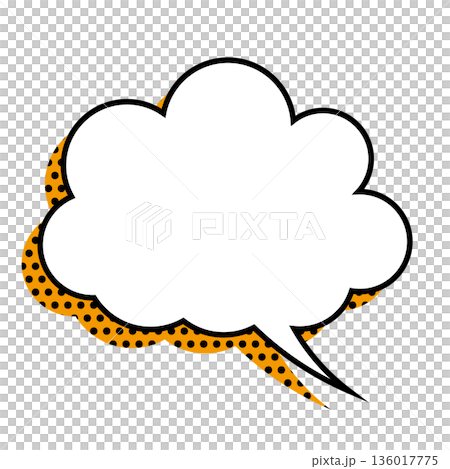 Simple speech bubble illustration - Fluffy Simple speech bubble illustration - Fluffy 136017775