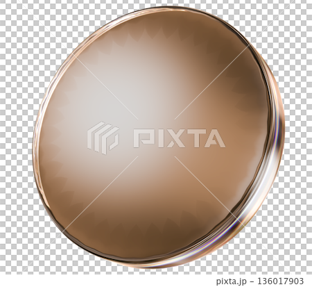 glass circle frame isolated on white background 136017903