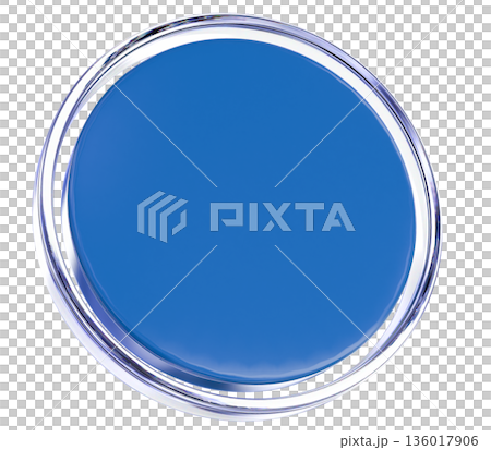 blue round frame with white texture 136017906