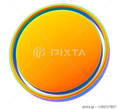 round orange round orange sticker isolated on white round orange round orange sticker isolated on white 136017907