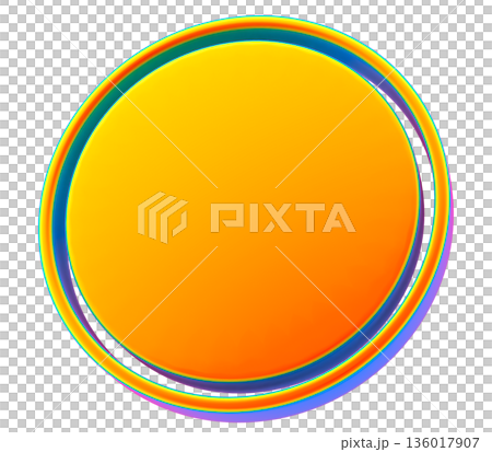 round orange round orange sticker isolated on white round orange round orange sticker isolated on white 136017907