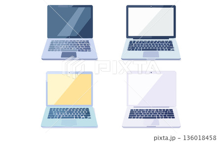 手書き風ノートパソコン 136018458
