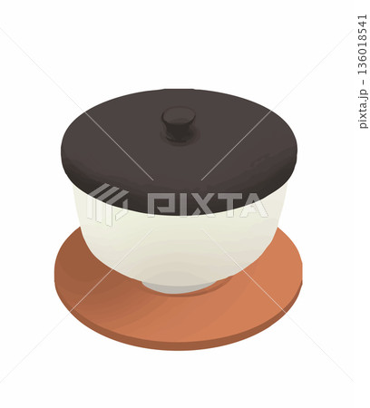 お茶 湯呑に入った日本茶のイラスト お茶 湯呑に入った日本茶のイラスト 136018541