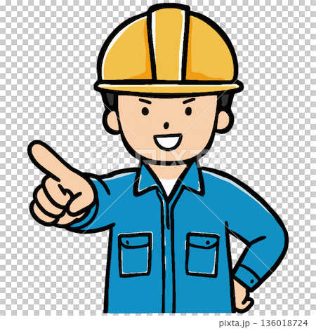 指差し確認で安全と成功へ前進する作業員の輝き 136018724