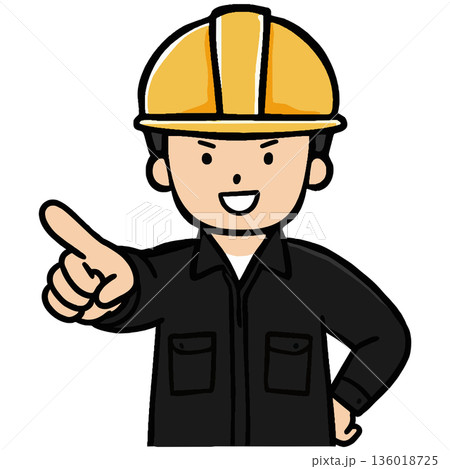 指差し確認で安全と成功へ前進する作業員の輝き 136018725