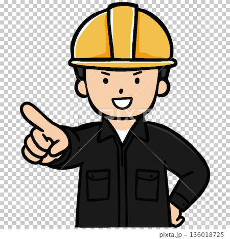 指差し確認で安全と成功へ前進する作業員の輝き 136018725