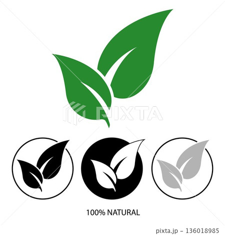 logos of green leaves 136018985