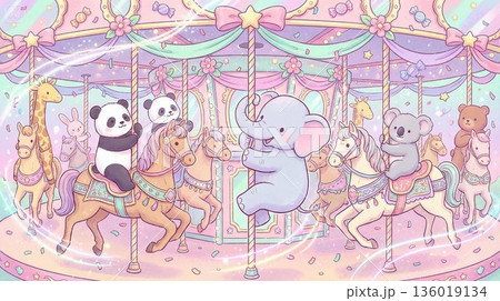 おやすみ前のメリーゴーラウンド（メリーゴーラウンドの夜） 136019134