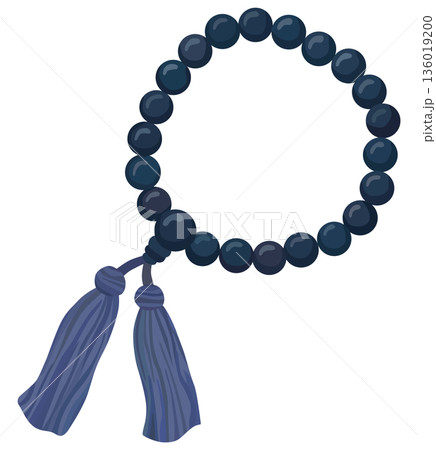 シンプルな数珠のイラスト ベクター素材 シンプルな数珠のイラスト ベクター素材 136019200