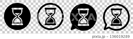 沙漏圖示集,時間、等待、處理符號,單色向量素材 沙漏圖示集,時間、等待、處理符號,單色向量素材 136019289