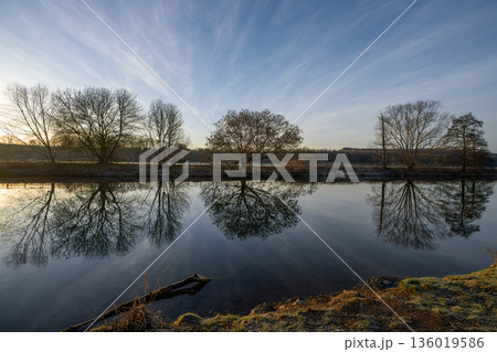 Ruhr river close to Schwerte, North Rhine Westphalia, Germany 136019586