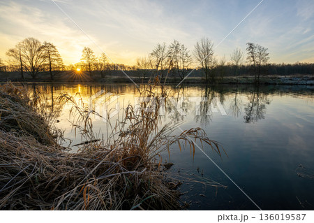 Ruhr river close to Schwerte, North Rhine Westphalia, Germany 136019587