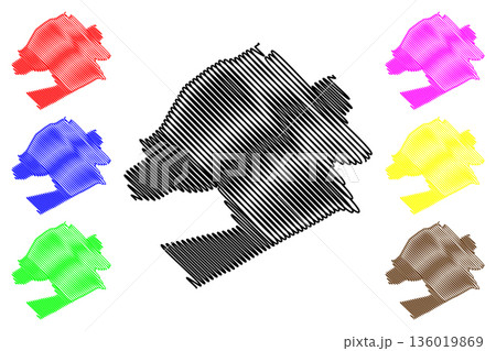 Oudewater municipality (Kingdom of the Netherlands, Holland, Utrecht province) map vector illustration, scribble sketch map Oudewater municipality (Kingdom of the Netherlands, Holland, Utrecht province) map vector illustration, scribble sketch map 136019869