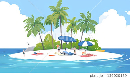 島でバカンスを楽しむ 136020189