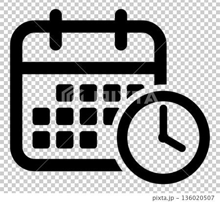 Calendar and clock icons (appointments, schedules, time management) 136020507
