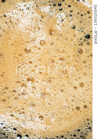 Brown and gold coffee bubbles texture for culinary background. Brown and gold coffee bubbles texture for culinary background. 136020840