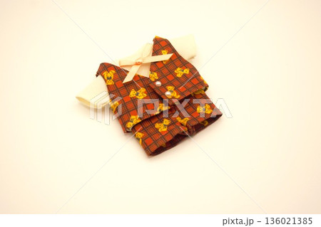 ぬい服 赤チェックセットアップ 8 ぬい服 赤チェックセットアップ 8 136021385