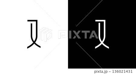 Unique and modern letter JL initials logo design 136021431