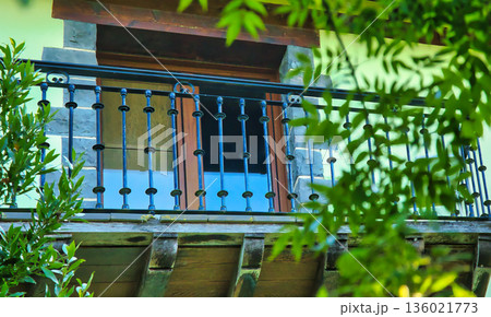 Rustic Cottage Balcony with Laurel Rustic Cottage Balcony with Laurel 136021773