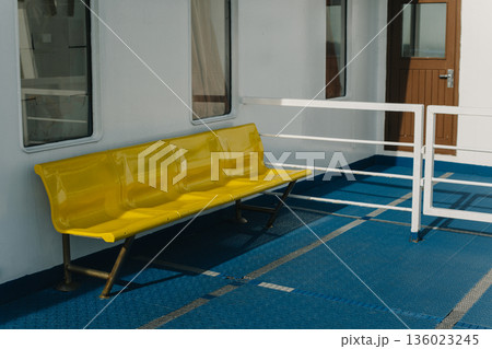 Ferry deck on a summer sunny day. Minimal concept. 136023245