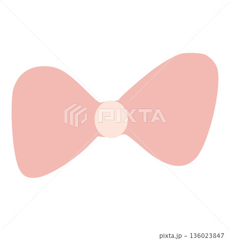 Pink coquette bow flat vector illustration design 136023847