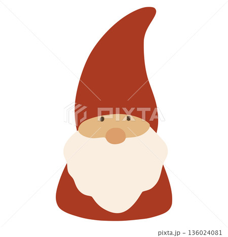 Nordic christmas gnome cartoon character illustration design 136024081