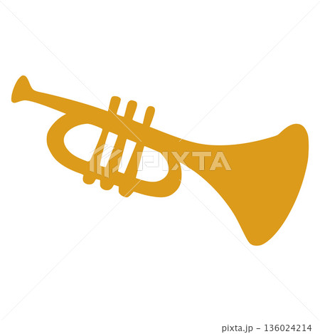 Golden trumpet celebrating dia de los muertos, a vibrant musical symbol 136024214