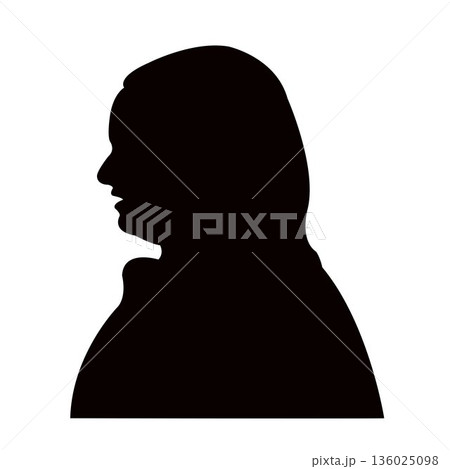 a woman head silhouette vector a woman head silhouette vector 136025098