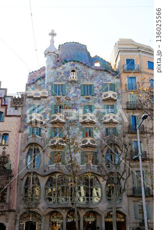 世界遺産　カサ・バトリョ　ガウディ　バルセロナ　スペイン 136025566