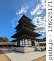 薬師寺と青空と雲 136026171