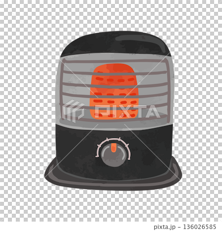 煤油爐水彩風格向量手繪插圖 136026585