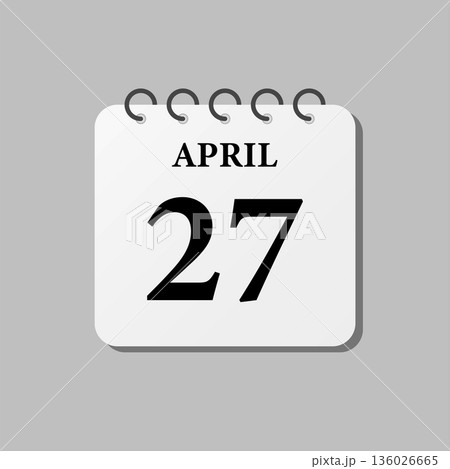 Icon page calendar day - 27 April 136026665