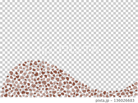 Heart pattern background Brown 3 colors Heart 136026683