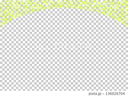 Heart pattern background Yellow-green 3-color border and solid color heart 136026704