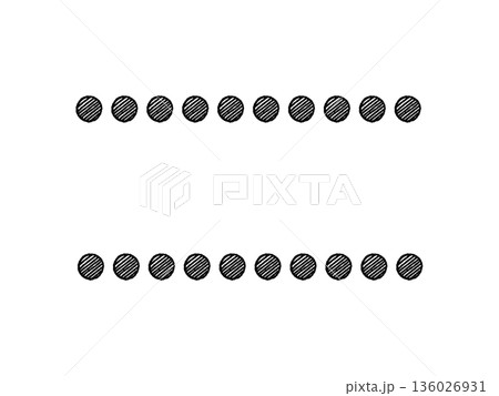 手描き風のラインフレーム  136026931